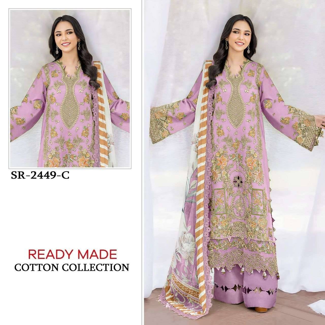2449 Colors BY Shree fabs 2449 a TO 2425 d SERIES Pakistani Stylish Beautiful Colourful Printed & CAMRIC COTTON readymade Dresses At Wholesale Price